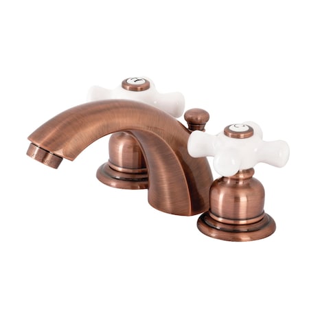 Kingston Brass KB956PX Victorian Mini-Widespread Bathroom Faucet, Antique Copper KB956PX